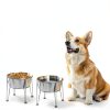 Wellbro Elevated Dog Bowl Stainless Steel Non Slip Base-5