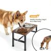 NomNest Adjustable Height Dog Bowl Stand Stainless Steel-4