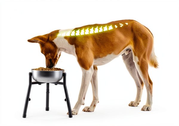 CatAve Adjustable Elevated Dog Bowl Stand for Medium Large-1