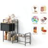 Lomivra Adjustable Dog Bowl Stand with Storage Elevated-4