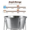 Wellbro Elevated Dog Bowl Stainless Steel Non Slip Base-2