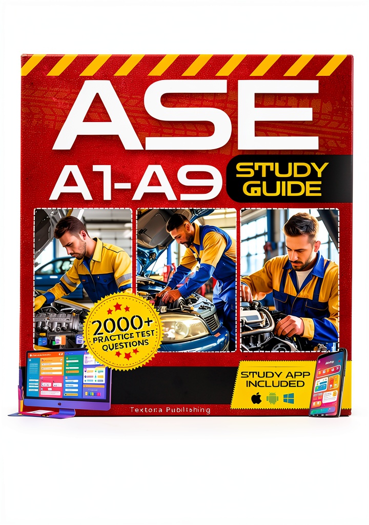 Automotive testing guide displayed on Kindle device