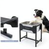 MeoWriental Raised Dog Water Bowl Stainless Steel Large-5
