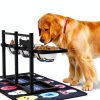 ADENGL Elevated Dog Bowls Adjustable Height Slow Feeder-1