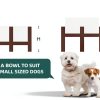 Havniva Ceramic Dog Bowls with Acacia Wood Stand Elevated-4