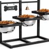 ADENGL Elevated Dog Bowls Adjustable Height Slow Feeder-0