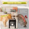 Mosesrein Elevated Dog Bowl Adjustable Height Stainless-2