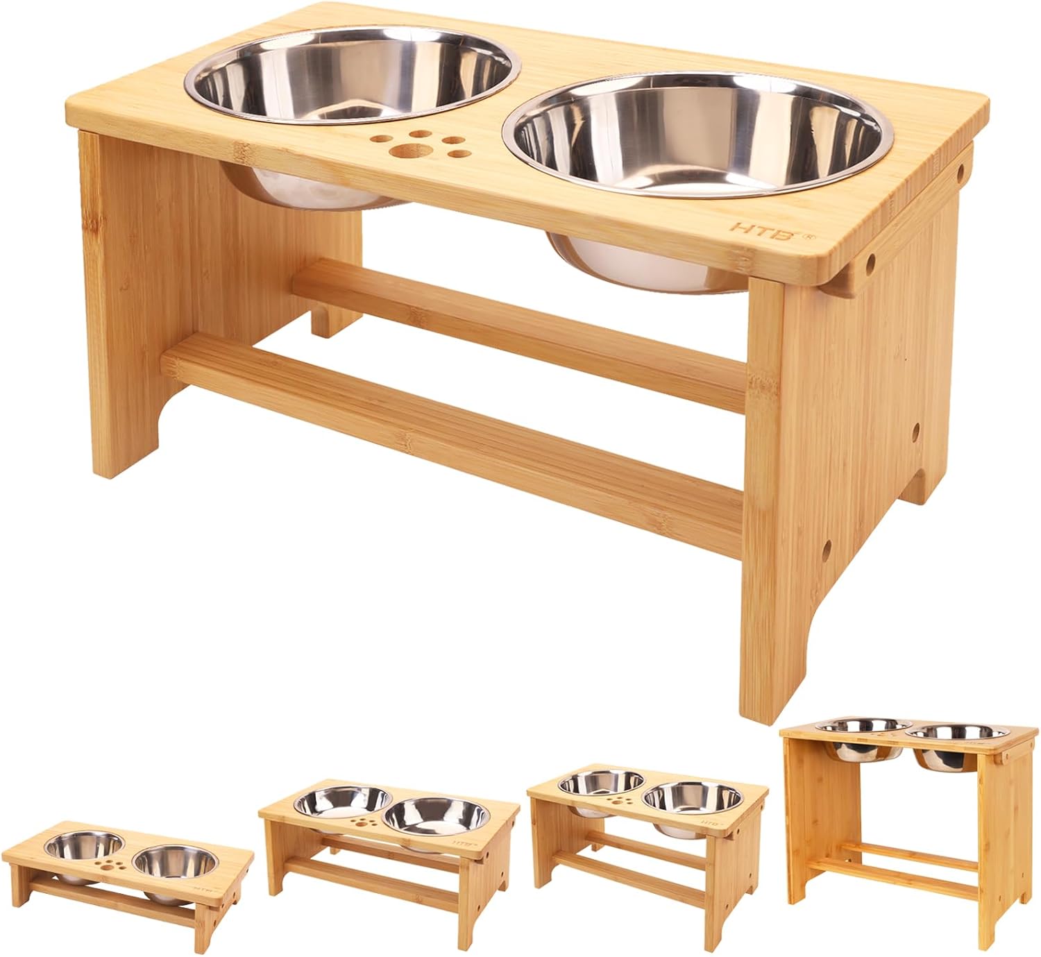WYHTB elevated dog bowl stand in a home setting