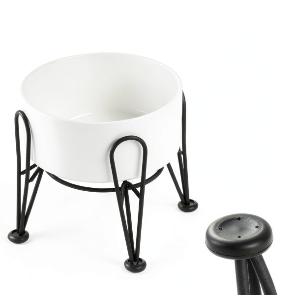 Kitwinney Dog Raised Bowls for Large Dogs White Replacement-3