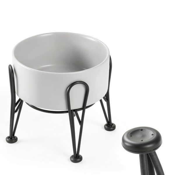 Kitwinney Dog Raised Bowls for Large Dogs White Replacement-3
