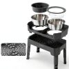 Elevated Dog Bowl KPWACD Stainless Steel Adjustable-1
