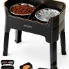 KPWACD Elevated Dog Bowl Stainless Steel 3-in-1-0