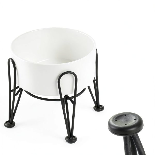 Kitwinney Dog Raised Bowls for Large Dogs White Replacement-3