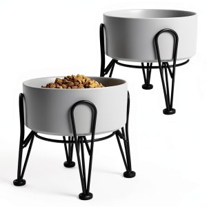 Kitwinney Dog Raised Bowls for Large Dogs White Replacement-0