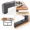 Spacnom Elevated Dog Bowl Stand Wood Grain 3.5L-4