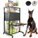 Elevated Dog Bowl Stand Metal Frame Shainfun-0