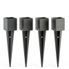 TAYORY 4x4 Fence Post Anchor Heavy Duty Metal Spike Black Powder-0