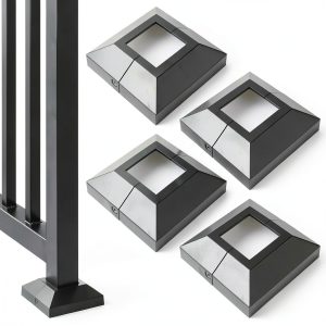 Aluminium Post Skirt Covers AJOVW Split Deck Black 4‑Piece Set-0