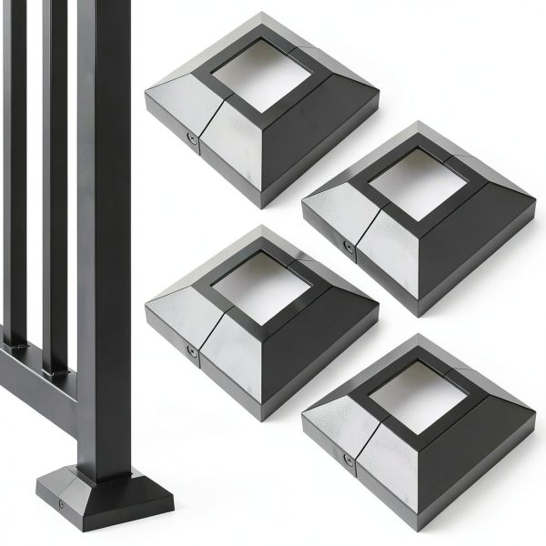 Aluminium Post Skirt Covers AJOVW Split Deck Black 4‑Piece Set-0