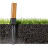 TAYORY 4x4 Fence Post Anchor Heavy Duty Metal Spike Black Powder-4