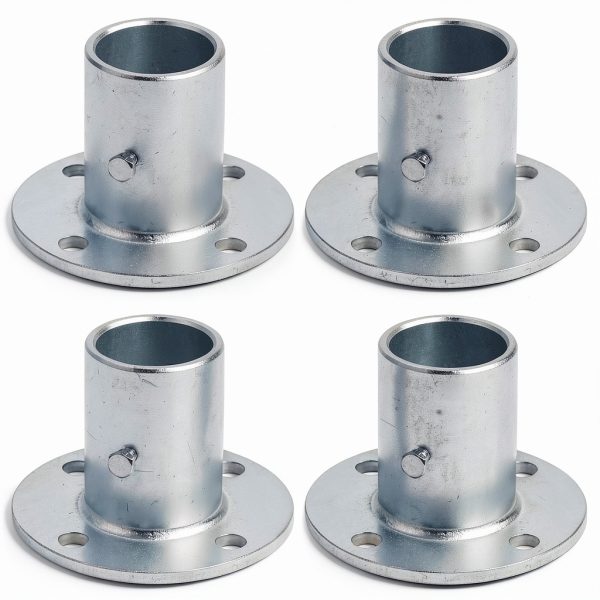 4 Pcs 1-3/8 chain link fence post floor flanges Fanmao mount base-3
