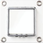 4 PCS 2" Square Post Flange Base, 304 Stainless Steel Deck Rail Systems for Floor Fence or Deck Mount 2" x 2" Post Fittings-1