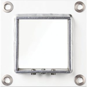 4 PCS 2" Square Post Flange Base, 304 Stainless Steel Deck Rail Systems for Floor Fence or Deck Mount 2" x 2" Post Fittings-1