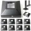 Hulave Split Post Cover – 8 Pack Black – Fits 1.5"x1.5" & 4"x4" Bases-0