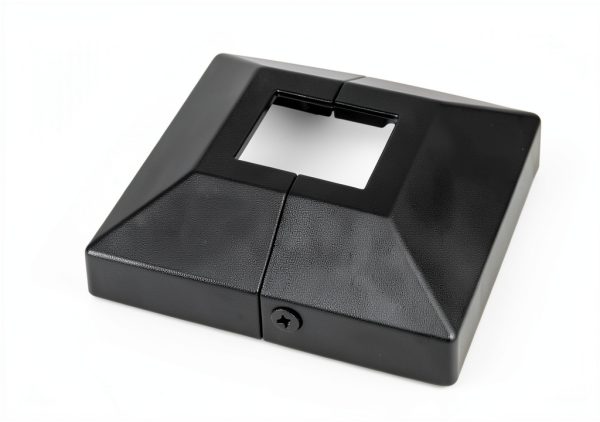 Hulave Split Post Cover – 8 Pack Black – Fits 1.5"x1.5" & 4"x4" Bases-1