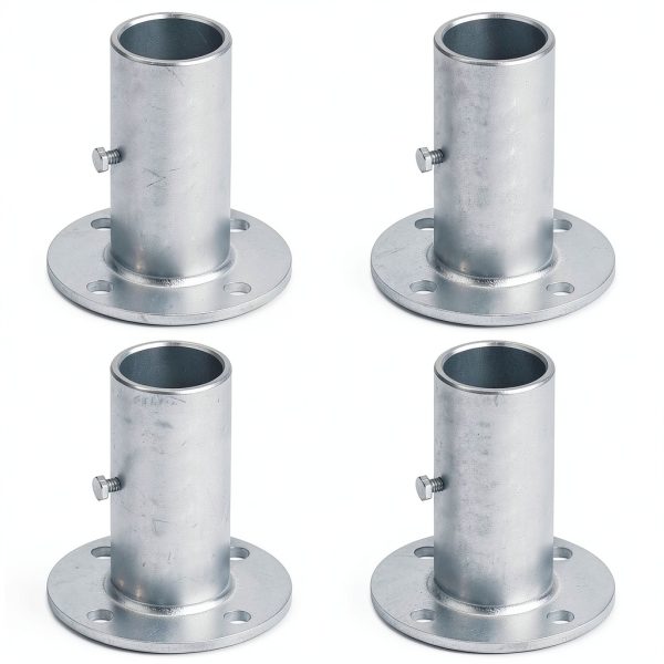 Chain Link Fence Post Floor Flange GBGS Heavy Duty 1-5/8" OD Base-4
