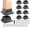 4x4 Post Base by Pirosim Powder-Coated Deck Support – 10 Pack-0