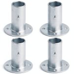 Chain Link Fence Post Floor Flange GBGS Heavy Duty 1-5/8" OD Base-0