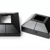 Hulave Split Post Cover – 8 Pack Black – Fits 1.5"x1.5" & 4"x4" Bases-3